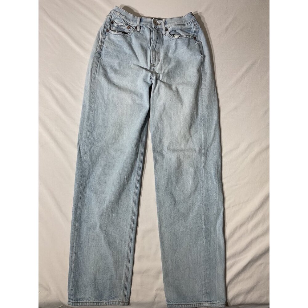 American Eagle Womens Standard Fit Light Wash Denim Jeans Size 4 100% Cotton Cas